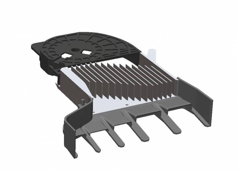 Enclosure design – Mechanical development - Enclosure design – Heat spreader with air guides