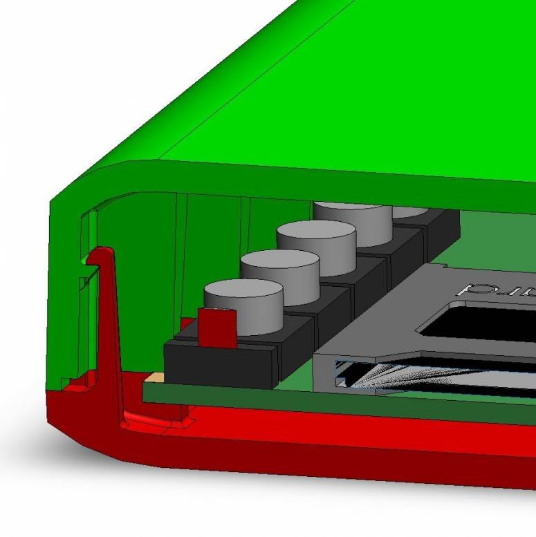 Enclosure design – Mechanical development - The two halves of the plastic enclosure are held together by snap-locks